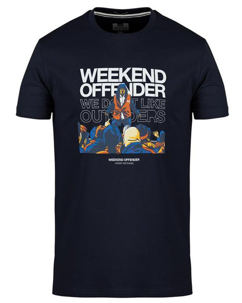 Weekend Offender Bovver T-shirt Navy