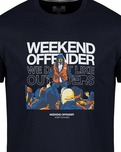 Weekend Offender Bovver T-Shirt Marineblau
