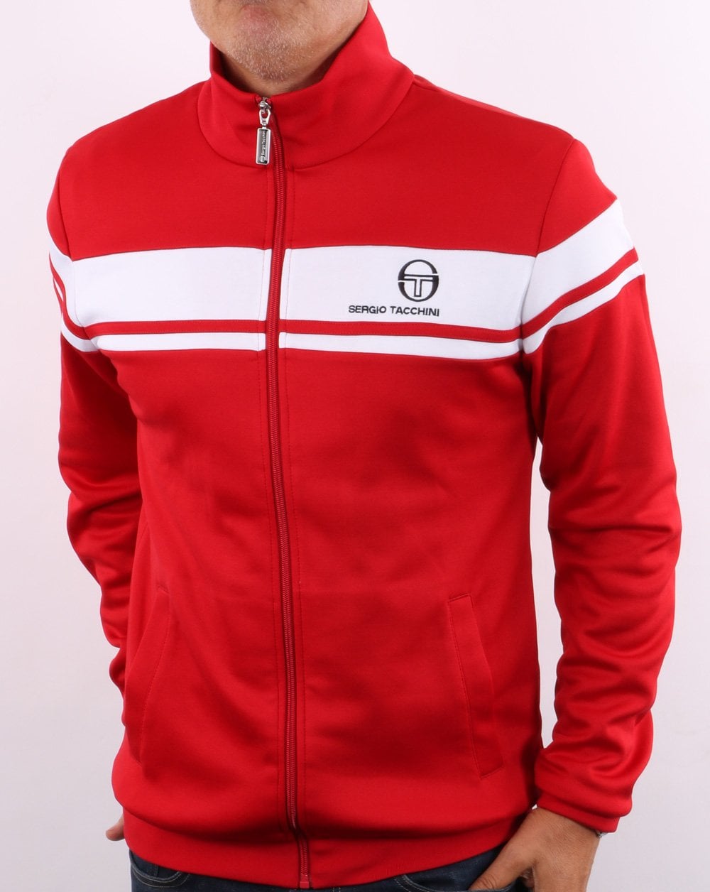 Sergio Tacchini Masters Trainingsjacke Rot/Weiß
