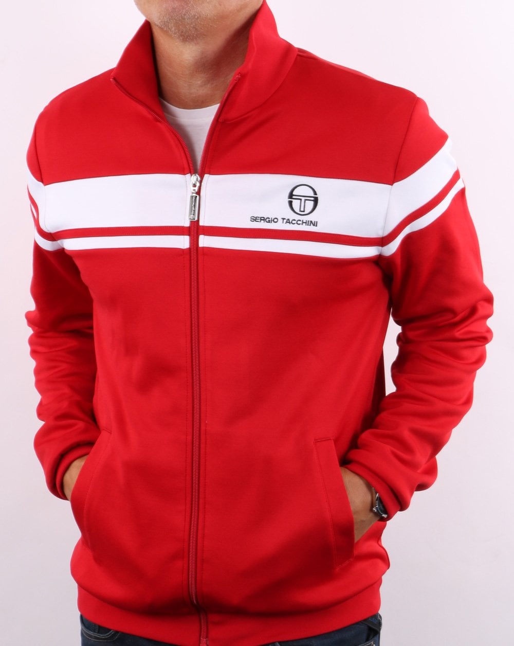 Sergio Tacchini Masters Trainingsjacke Rot/Weiß