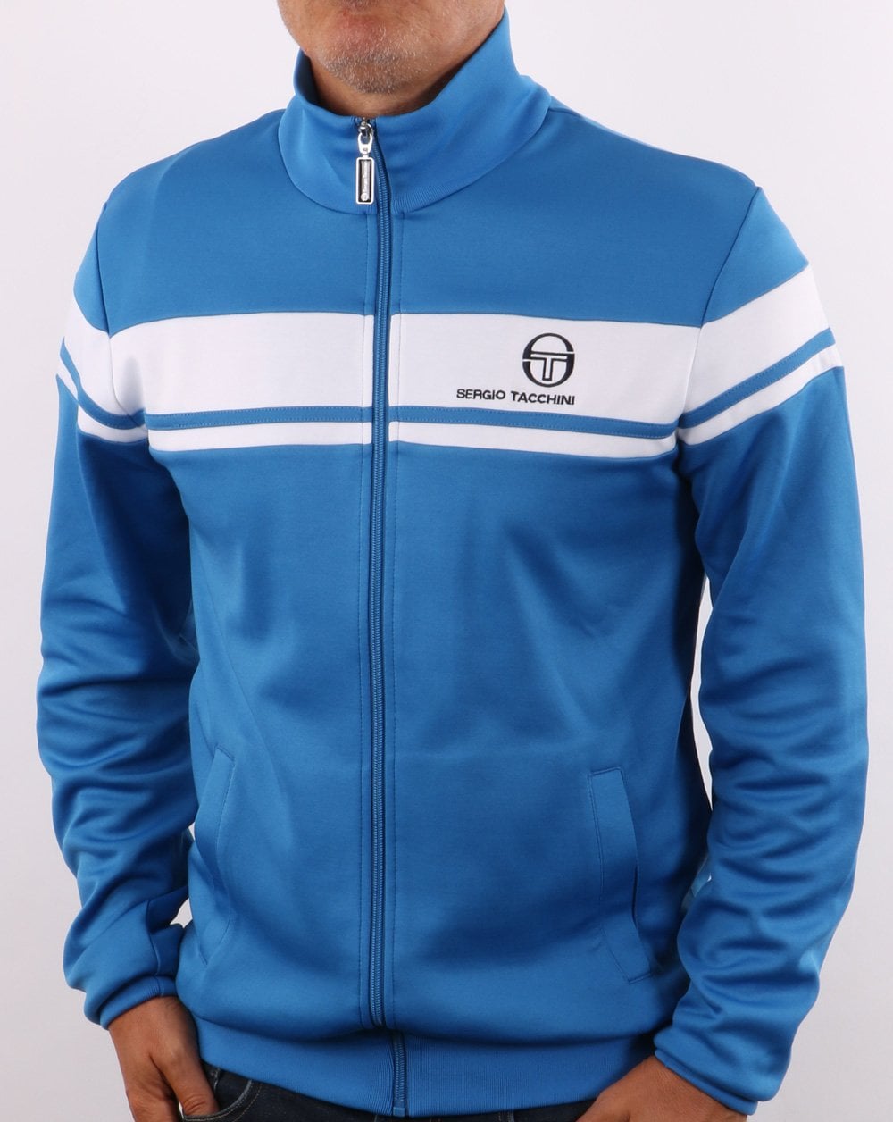 Sergio Tacchini Masters Trainingsjacke Royalblau/Weiß