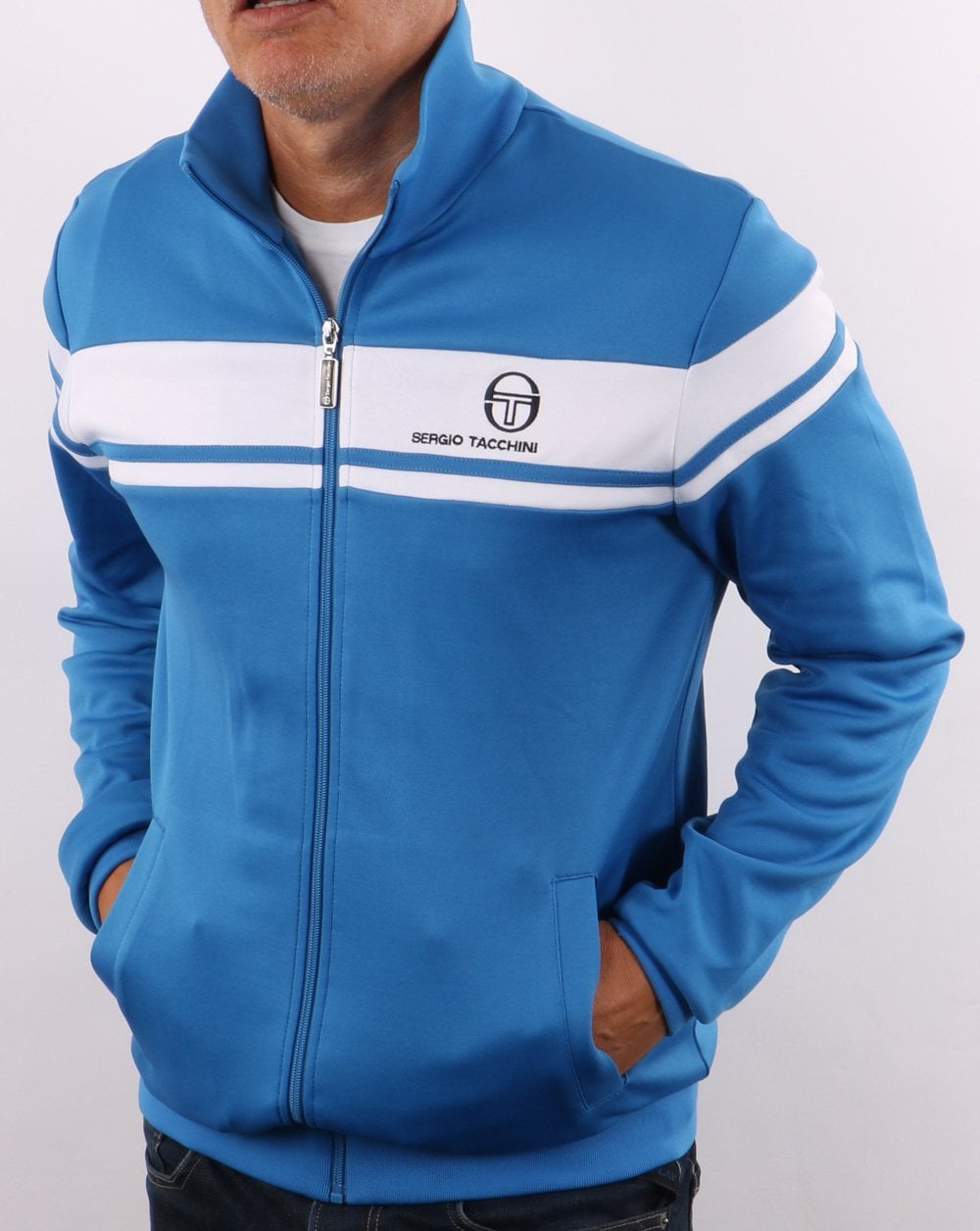 Sergio Tacchini Masters Trainingsjacke Royalblau/Weiß
