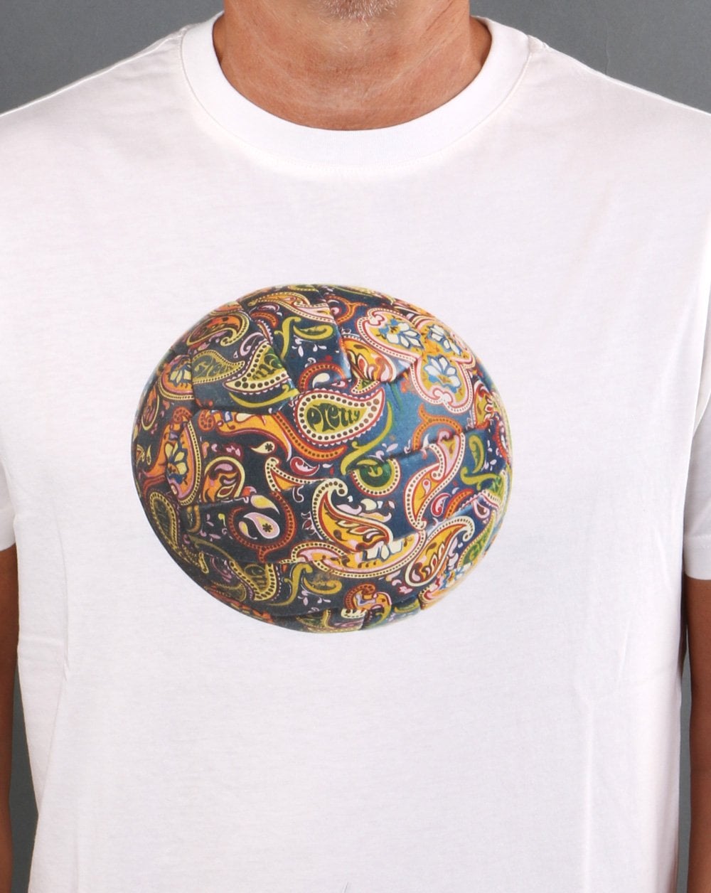 Pretty Green Paisley Fußball T-Shirt Weiß