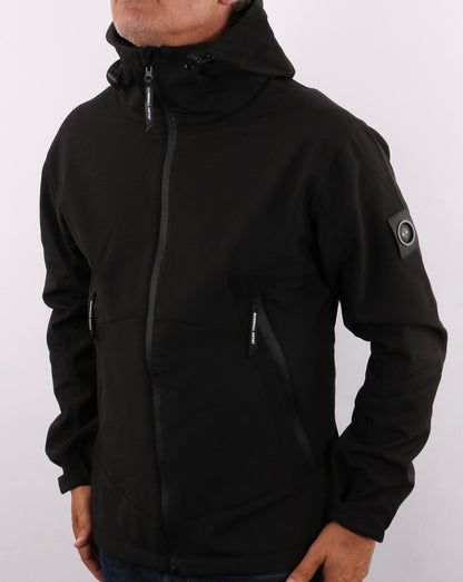 Marshall Artist Softshell-Kapuzenjacke Schwarz