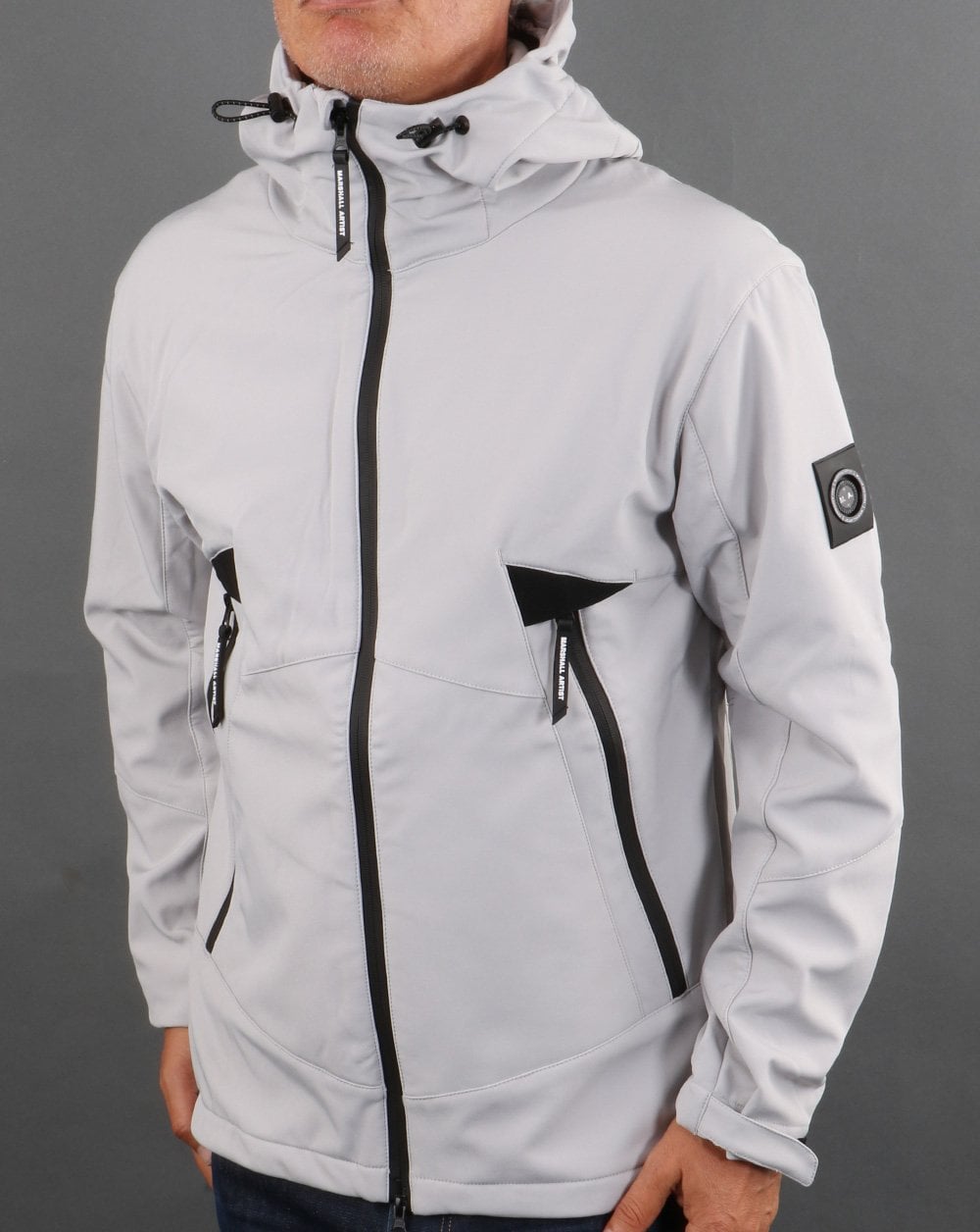 Marshall Artist Softshell-Kapuzenjacke Antarktisgrau