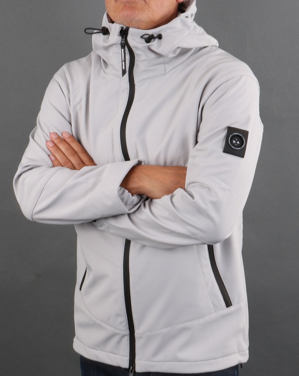 Marshall Artist Softshell-Kapuzenjacke Antarktisgrau