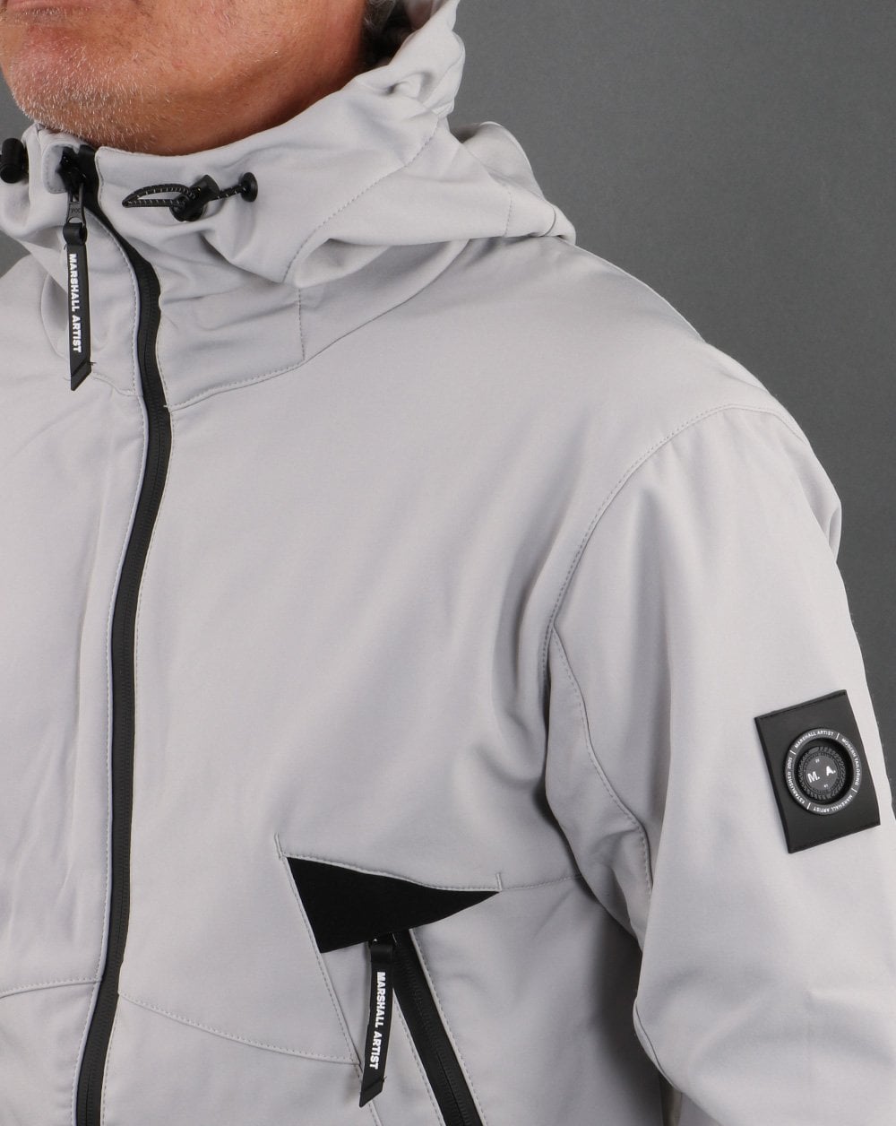 Marshall Artist Softshell-Kapuzenjacke Antarktisgrau