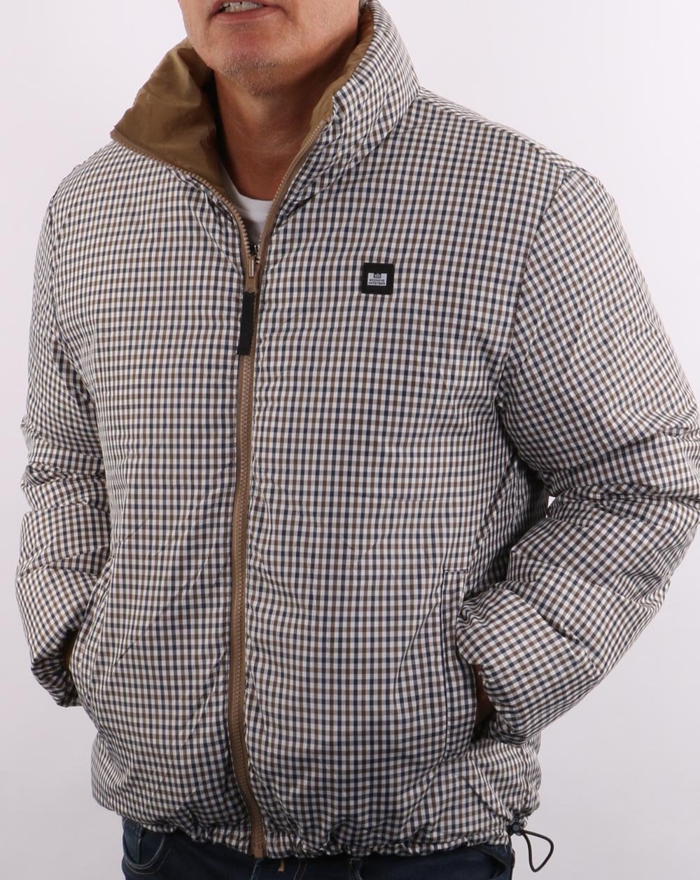 Weekend Offender Wende-Steppjacke, Dunkelsand