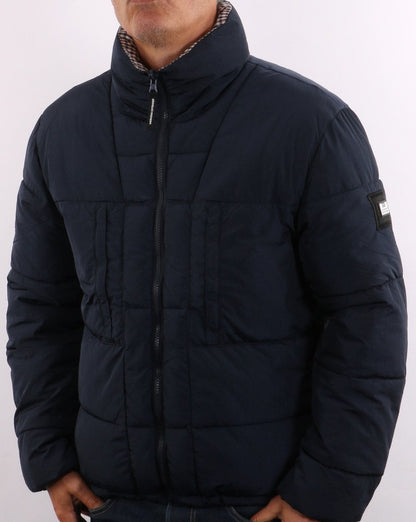 Weekend Offender Wende-Steppjacke Marineblau