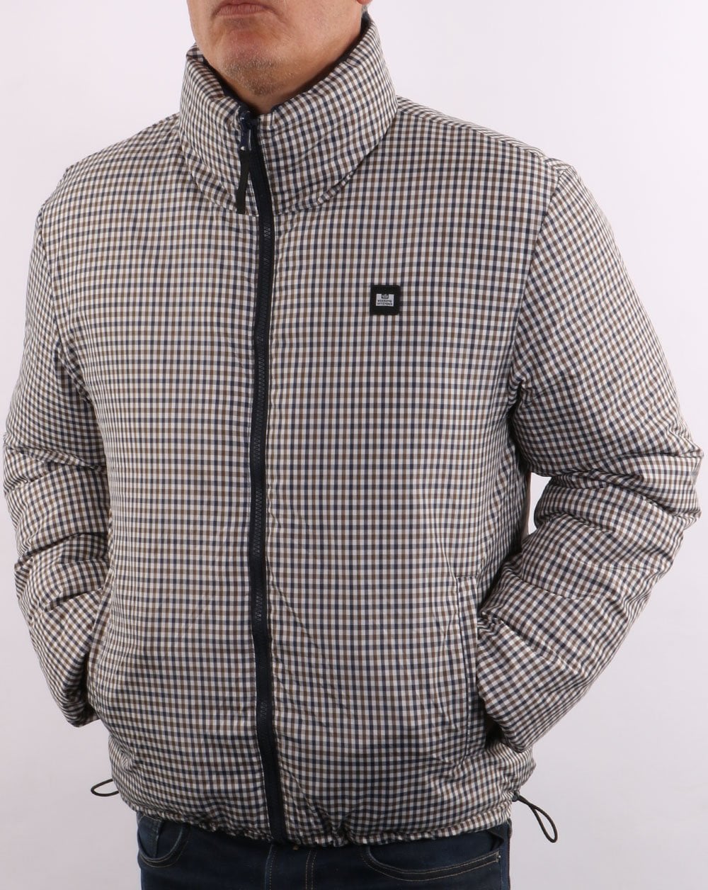 Weekend Offender Wende-Steppjacke Marineblau