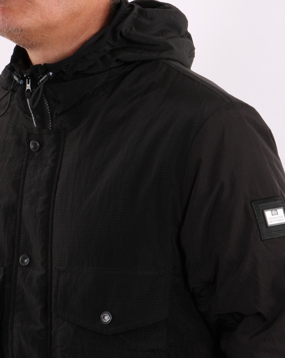 Weekend Offender Garbrndt Hooded Jacket Black