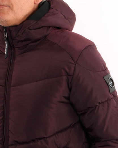 Marshall Artist Paninaro Wattierte Jacke Burgunderrot
