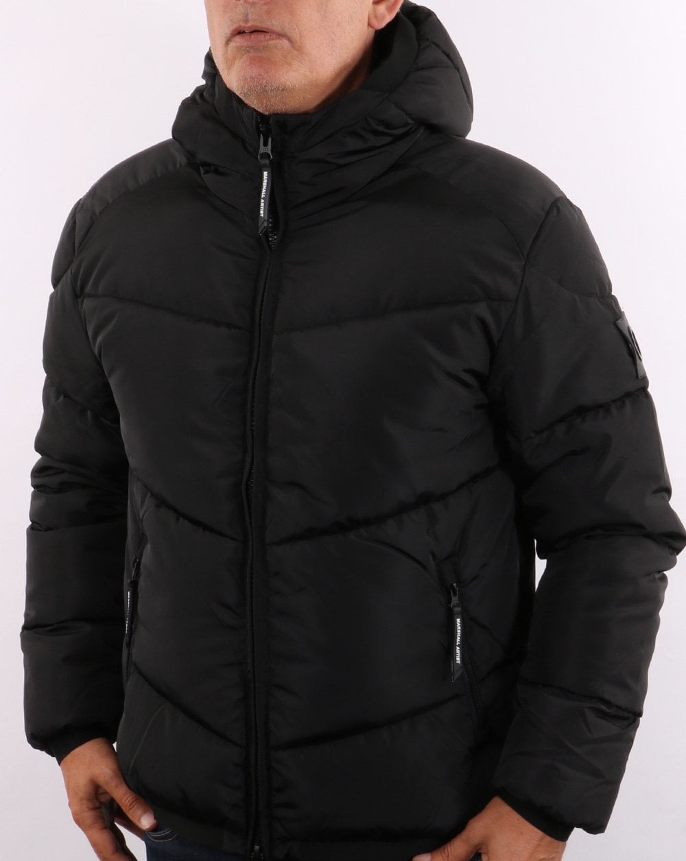 Marshall Artist Paninaro Wattierte Jacke Schwarz