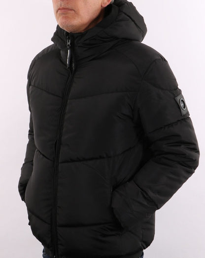 Marshall Artist Paninaro Wattierte Jacke Schwarz