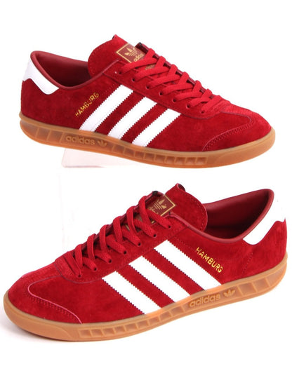Adidas Hamburg Sneakers Dunkelrot/Weiß