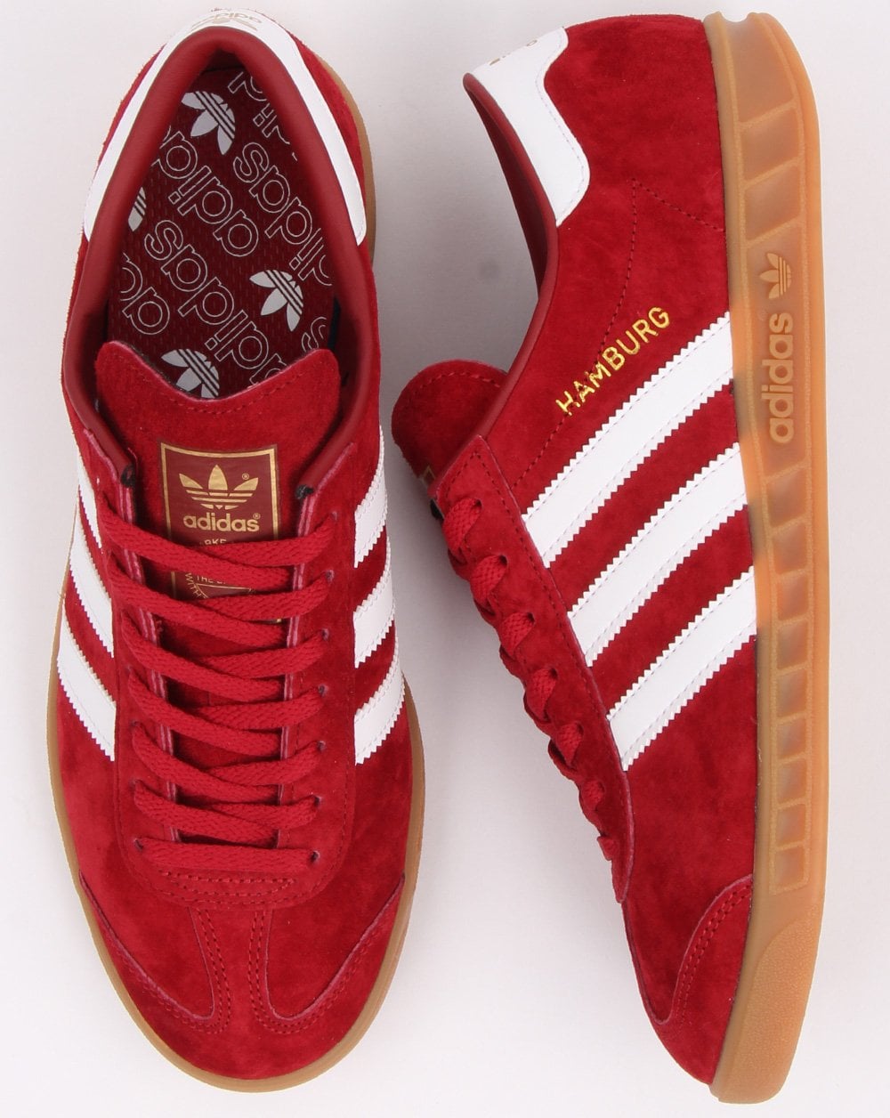 Adidas Hamburg Sneakers Dunkelrot/Weiß