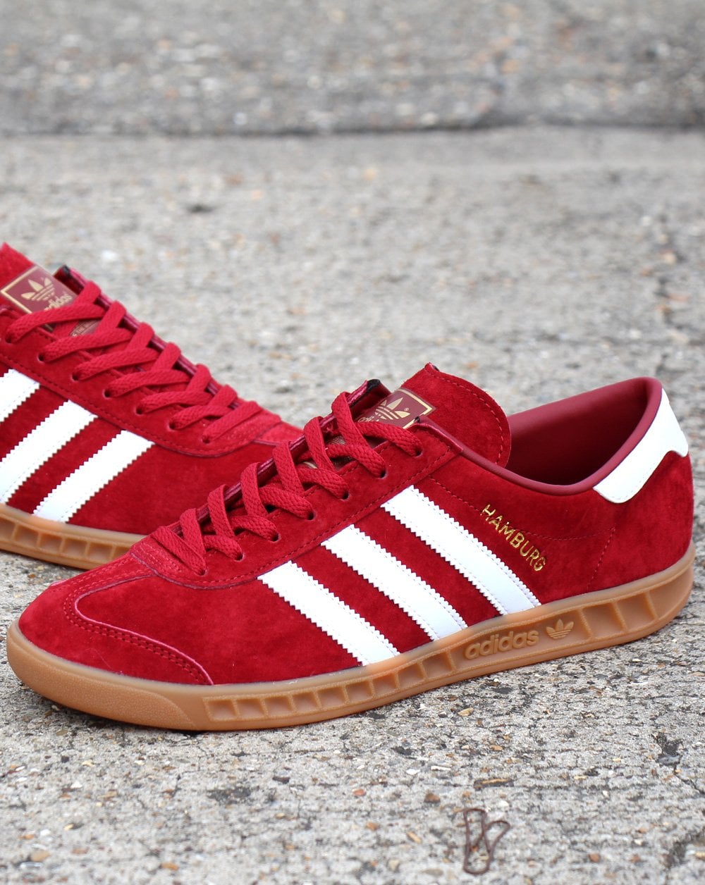 Adidas Hamburg Sneakers Dunkelrot/Weiß