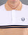 Sergio Tacchini Split Polo Shirt White/Tan/Navy