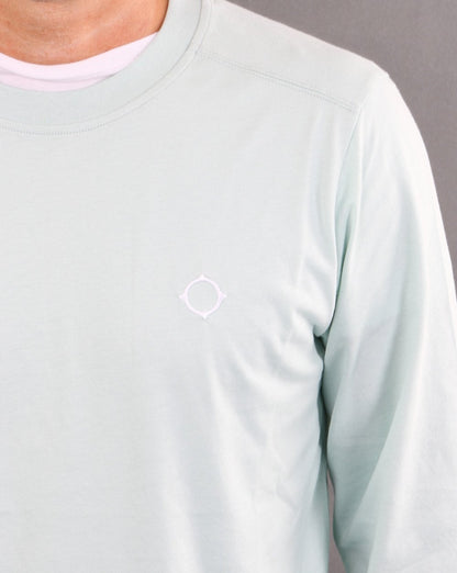 Ma.strum Langarm-T-Shirt mit Symbol Mintgrün
