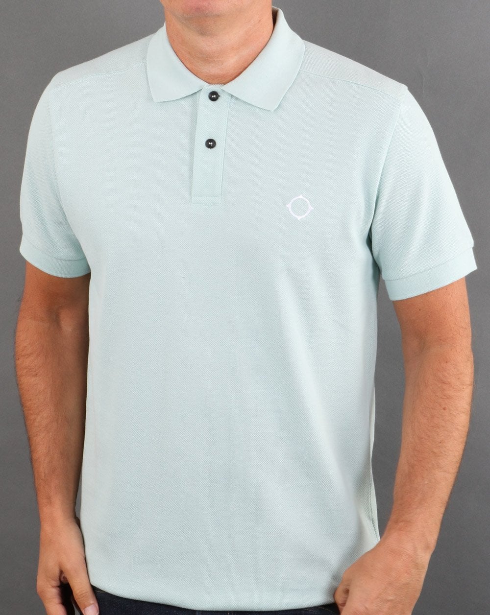Ma.strum Piqué-Poloshirt Nebelgrün