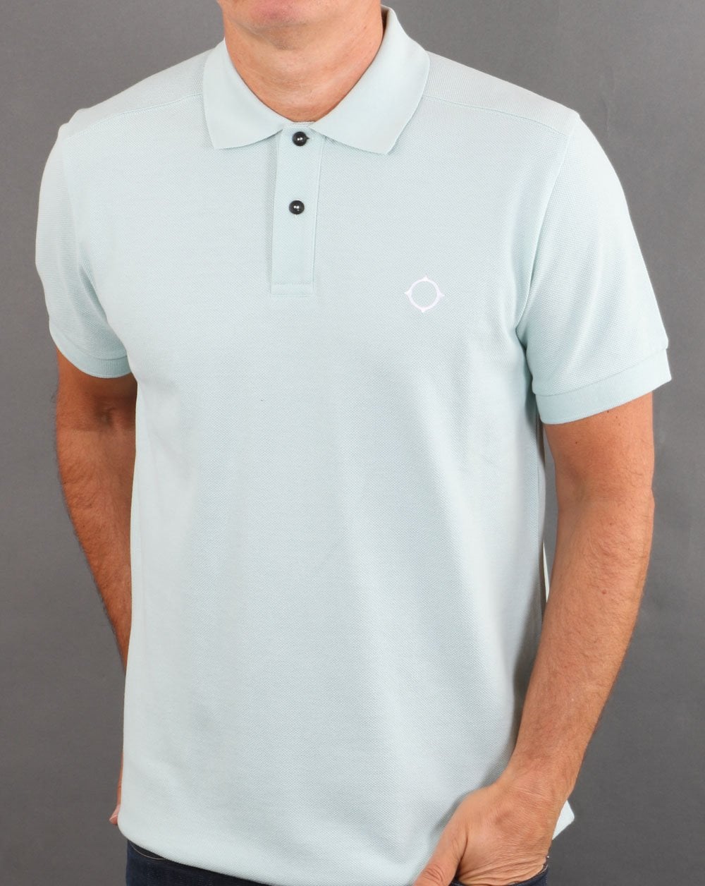 Ma.strum Piqué-Poloshirt Nebelgrün