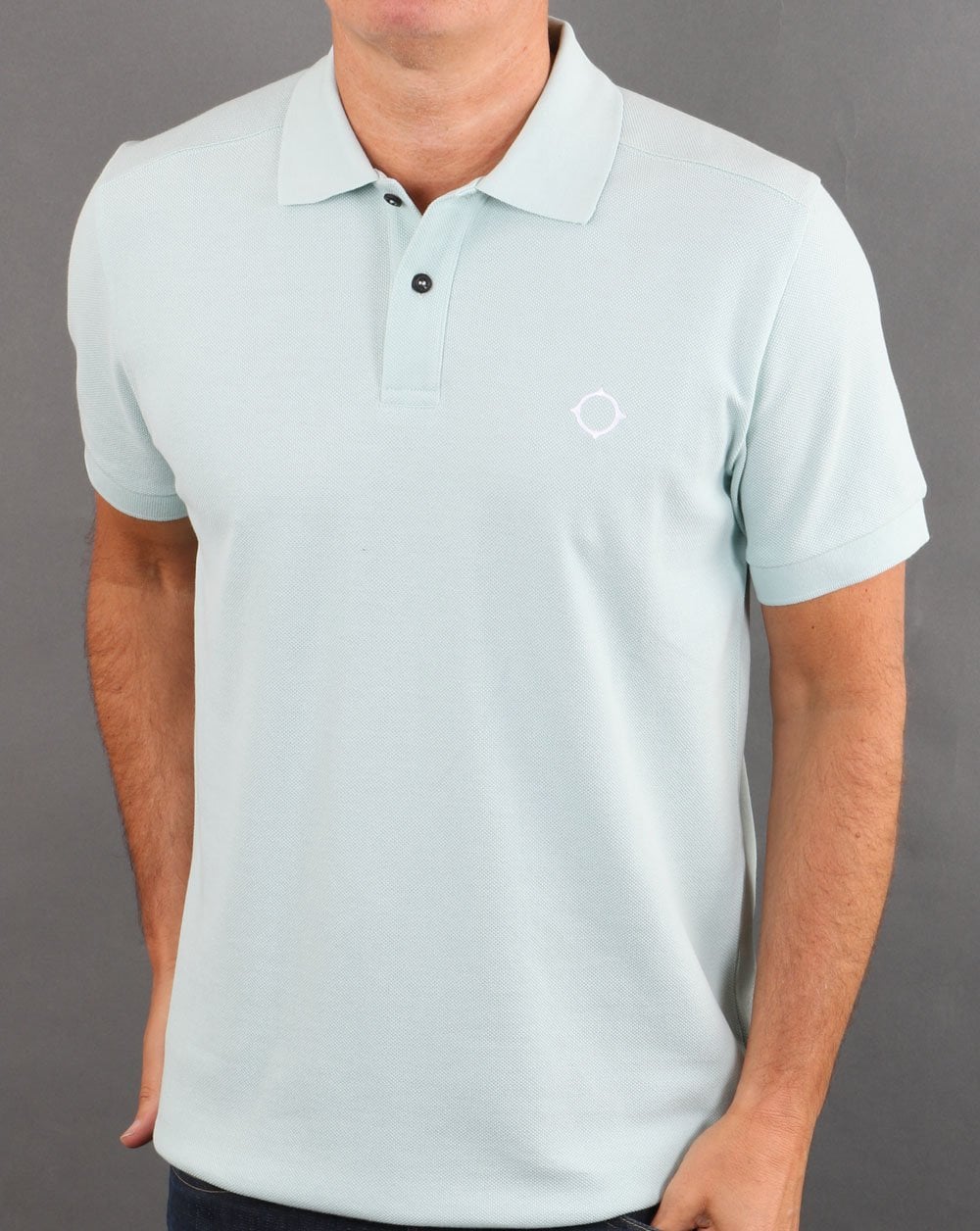 Ma.strum Piqué-Poloshirt Nebelgrün