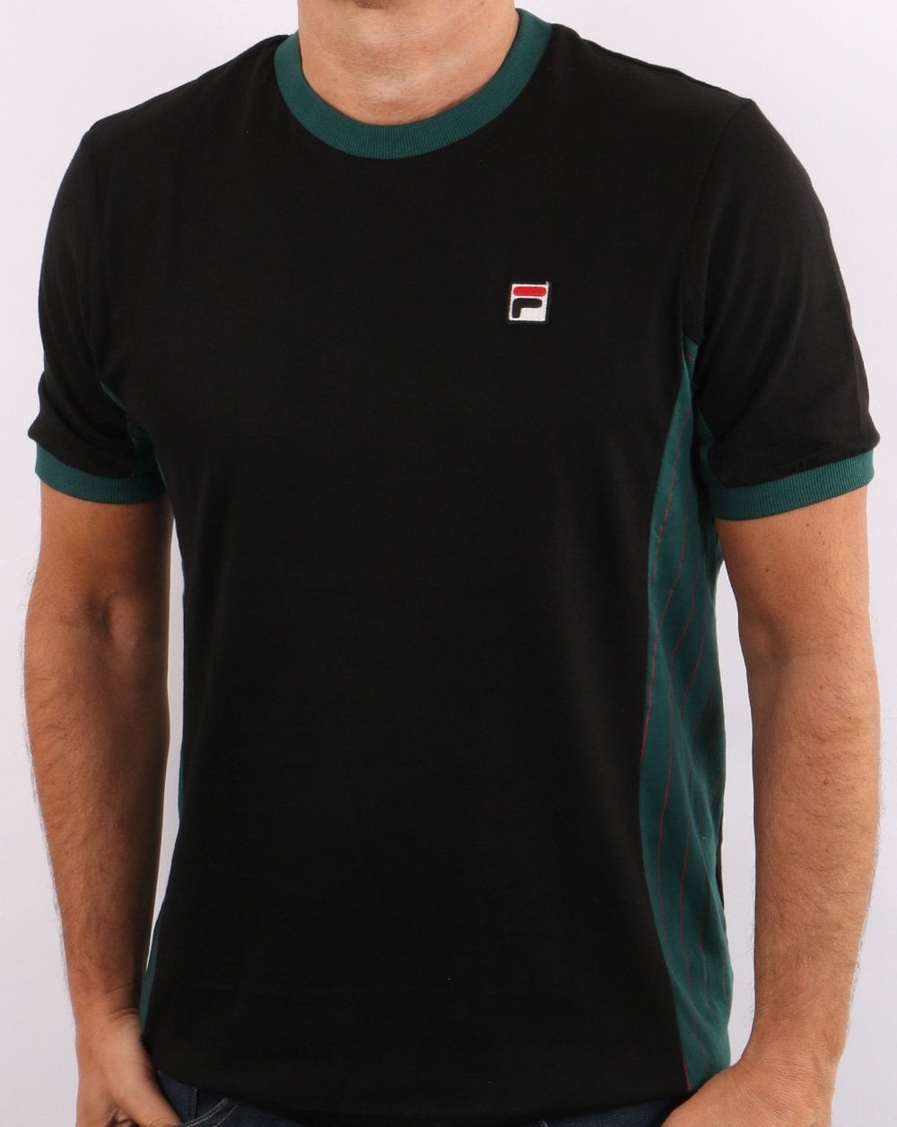 Fila Vintage Warner T-Shirt Schwarz/Grün