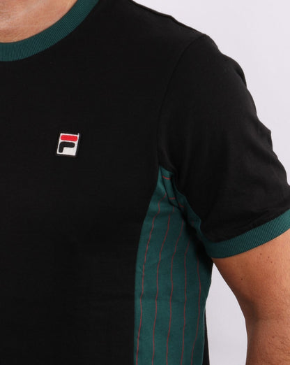 Fila Vintage Warner T-Shirt Schwarz/Grün
