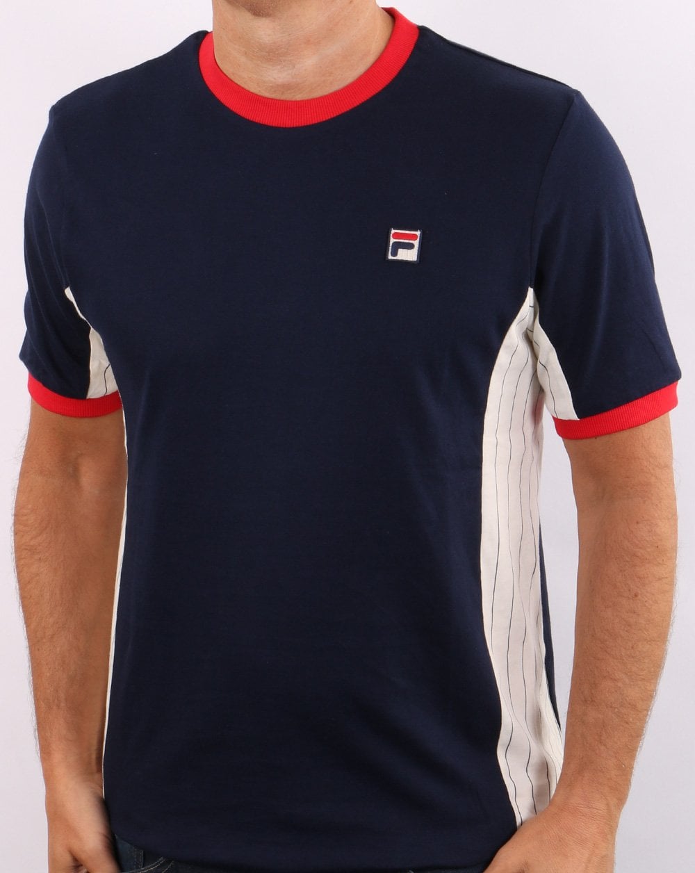 Fila Vintage Warner T-Shirt Marineblau/Weiß