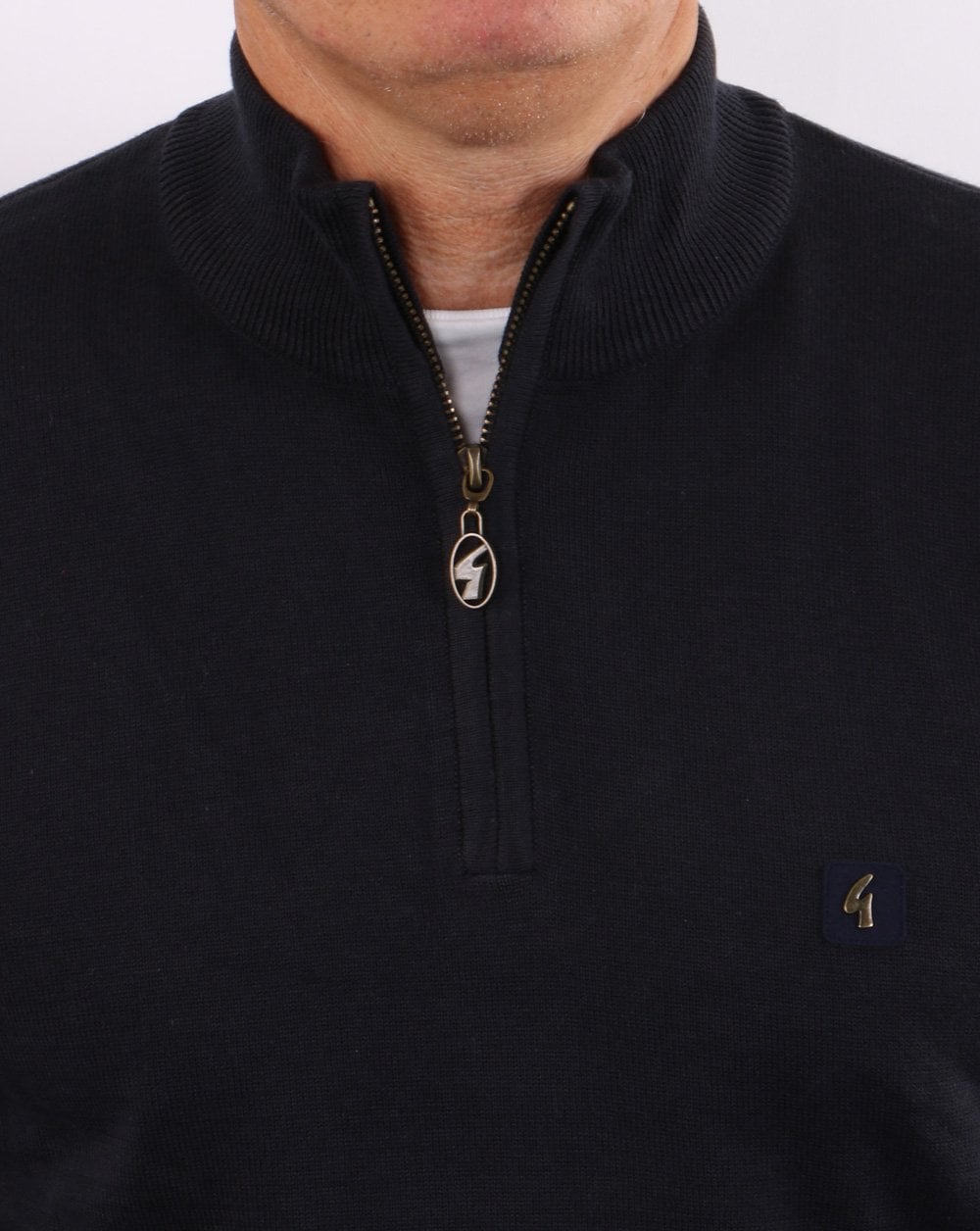 Gabicci Vintage Quarter Zip Marineblau