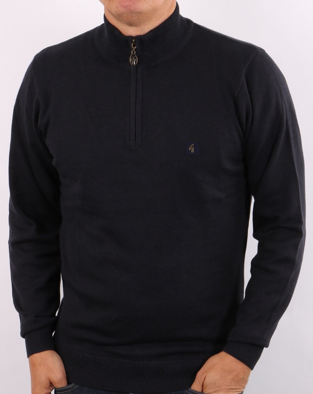 Gabicci Vintage Quarter Zip Marineblau