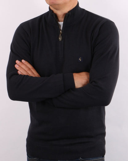 Gabicci Vintage Quarter Zip Marineblau