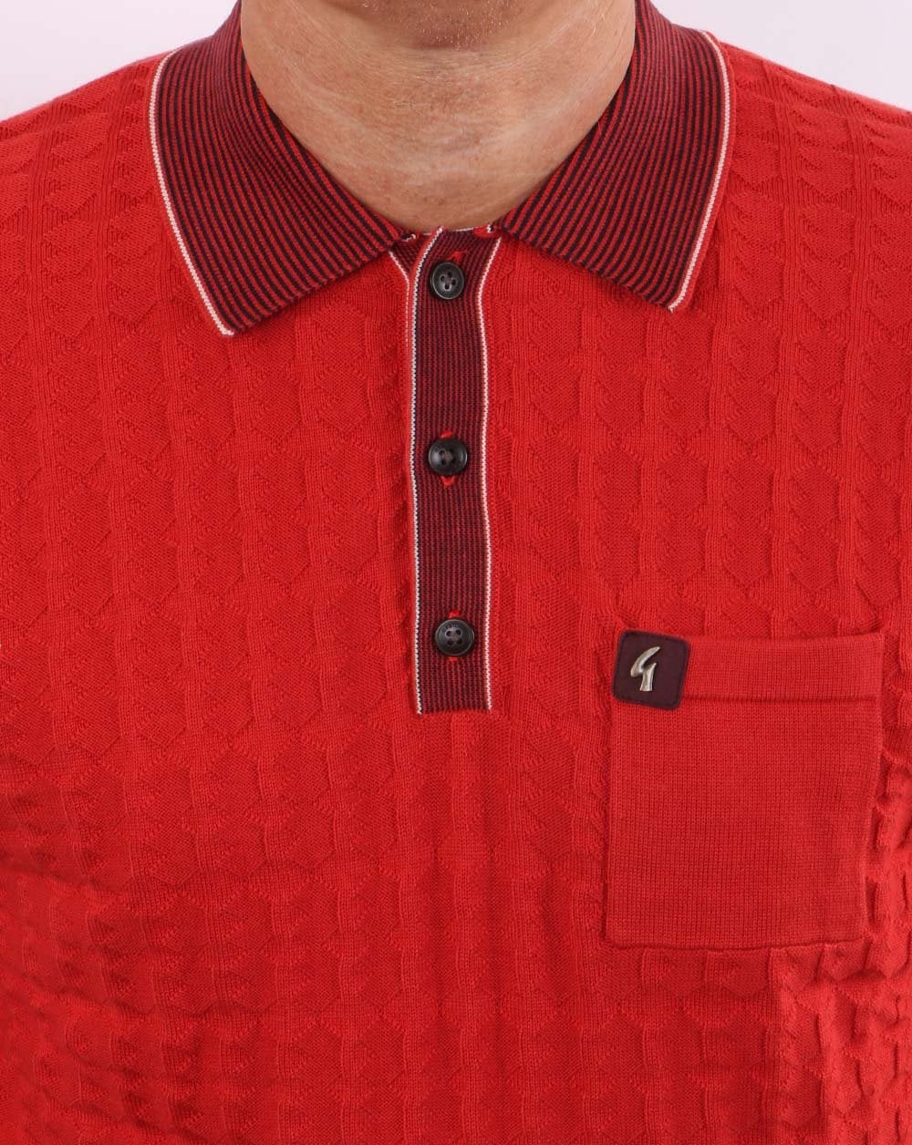 Gabicci Vintage Dean Polo Mohnrot