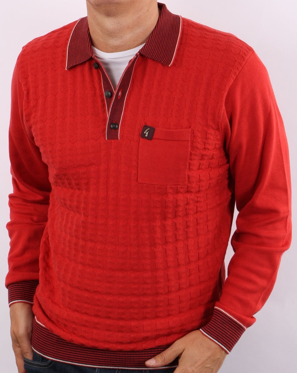 Gabicci Vintage Dean Polo Mohnrot