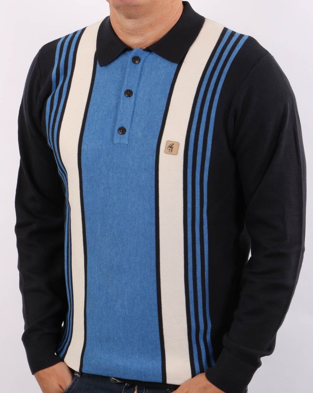 Gabicci Vintage Searle Strickpolo Marineblau