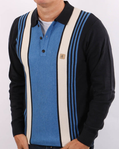 Gabicci Vintage Searle Strickpolo Marineblau