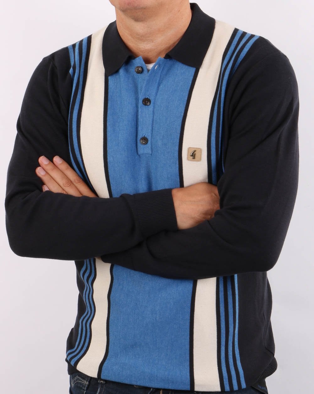 Gabicci Vintage Searle Strickpolo Marineblau