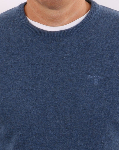 Barbour Lammwollpullover Denim Meliert