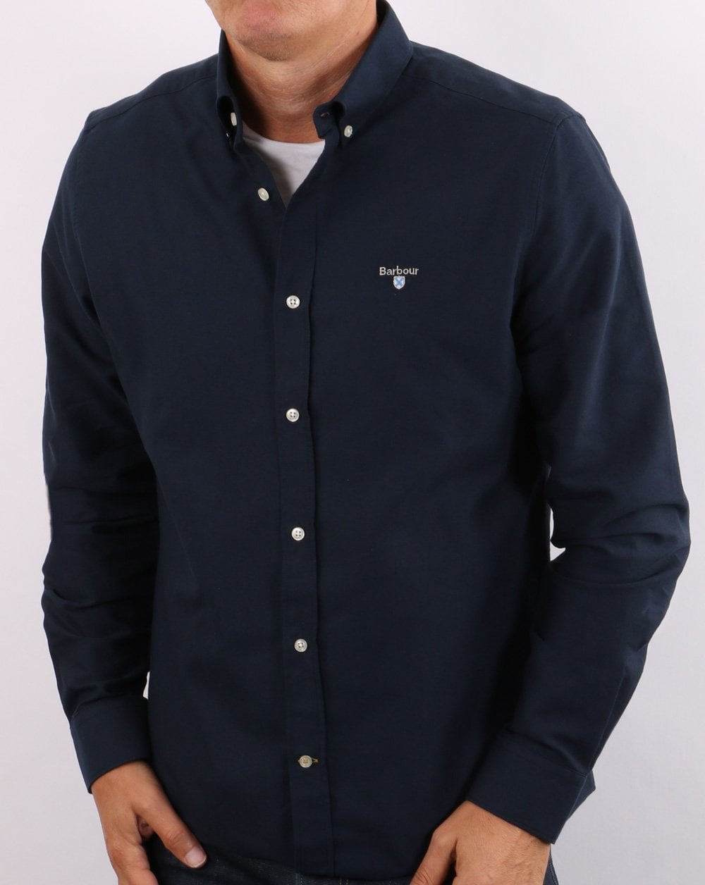 Barbour Oxford Hemd Marineblau