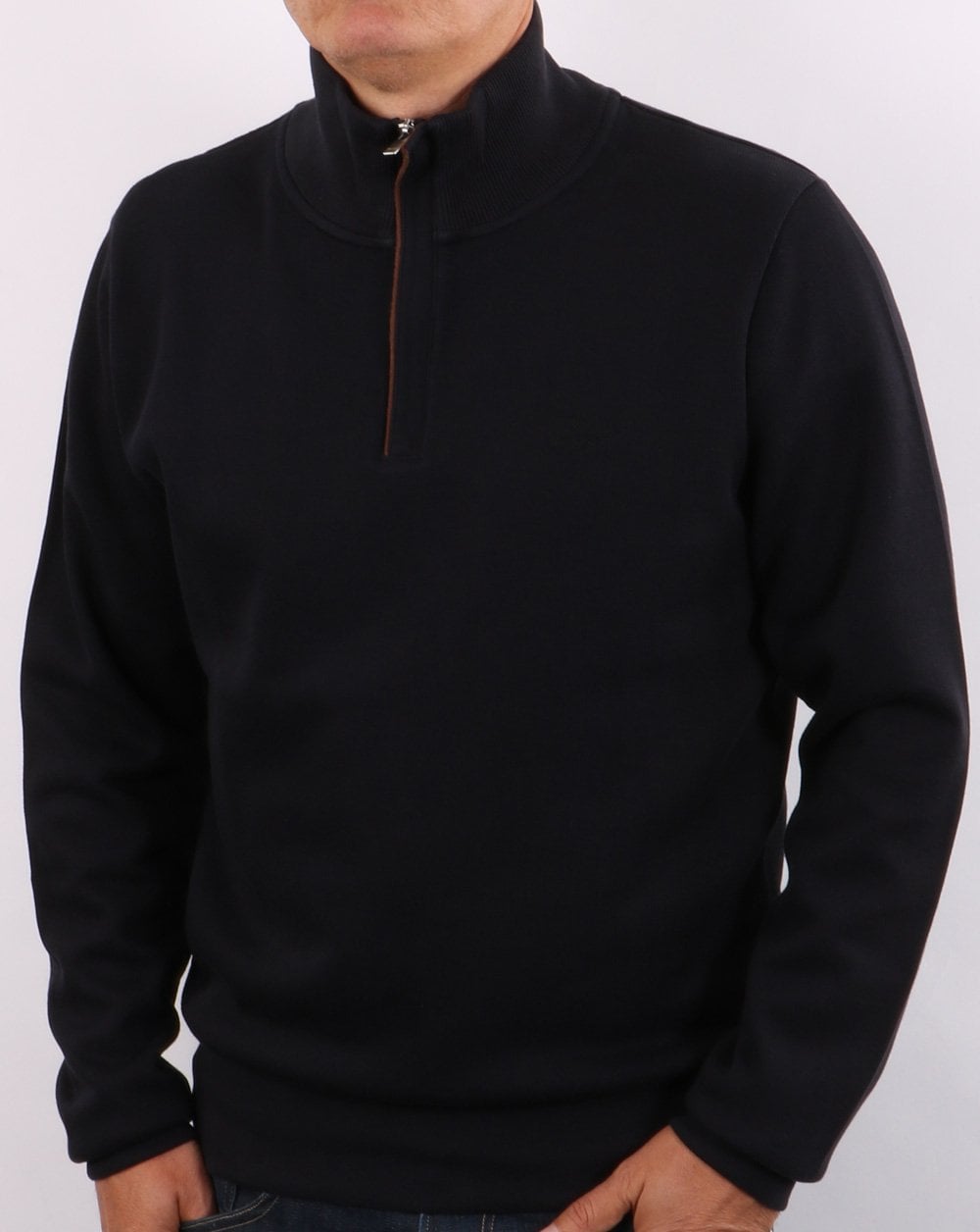 Gant – Pullover mit halbem Reißverschluss, Marineblau