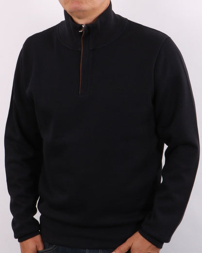 Gant – Pullover mit halbem Reißverschluss, Marineblau