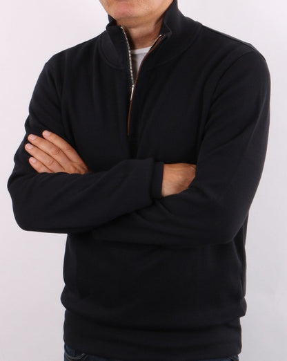 Gant – Pullover mit halbem Reißverschluss, Marineblau
