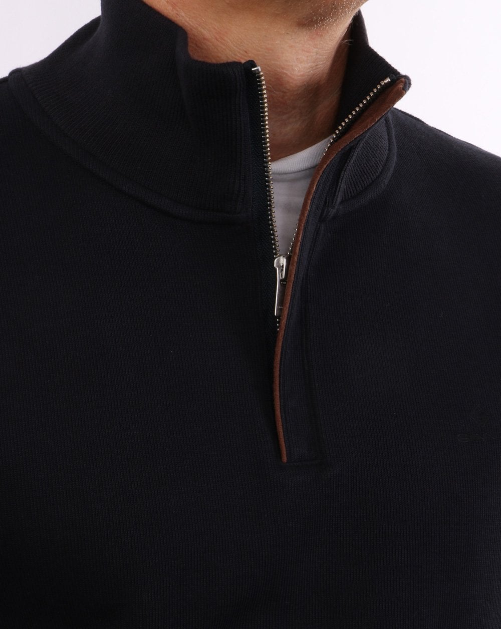Gant – Pullover mit halbem Reißverschluss, Marineblau