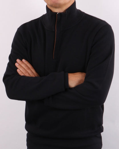 Gant – Pullover mit halbem Reißverschluss, Marineblau