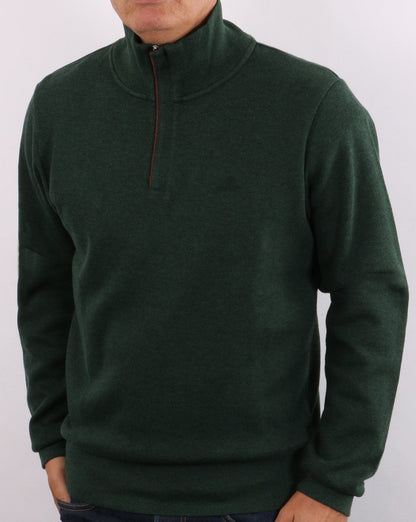 Gant – Pullover mit halbem Reißverschluss, Waldgrün
