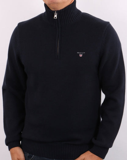 Gant Casual Cotton Half Zip Marineblau