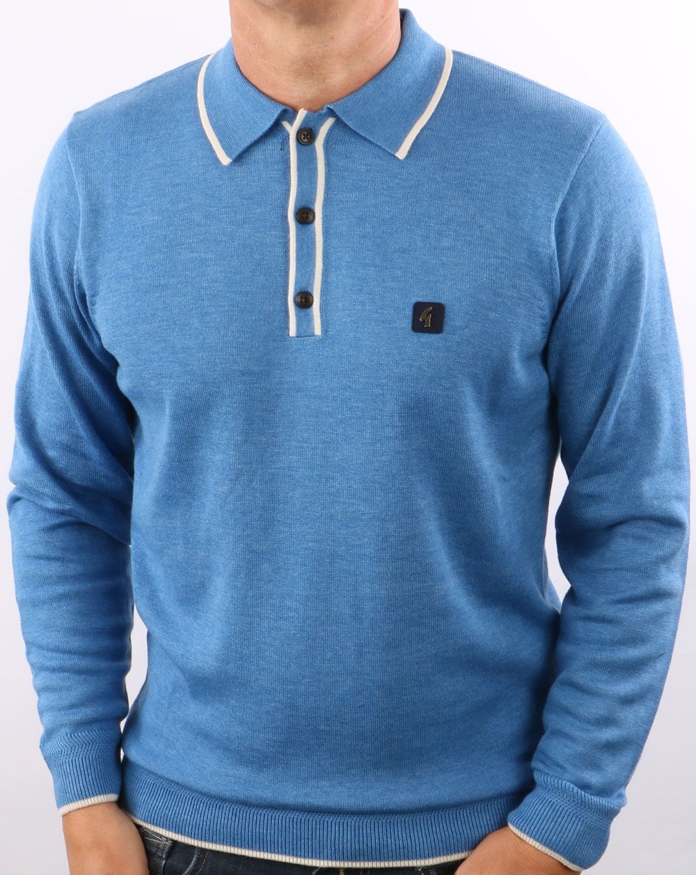 Gabicci Vintage Lineker Langarm-Strickpolo Jasper