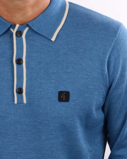 Gabicci Vintage Lineker Langarm-Strickpolo Jasper