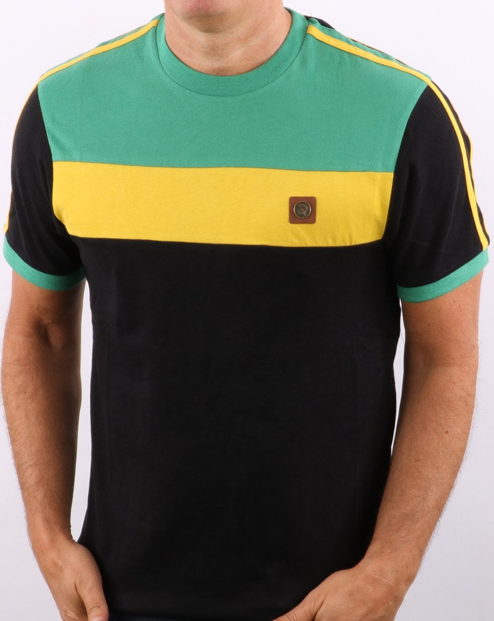 Trojan – T-Shirt mit Farbblockdesign in Jamaika