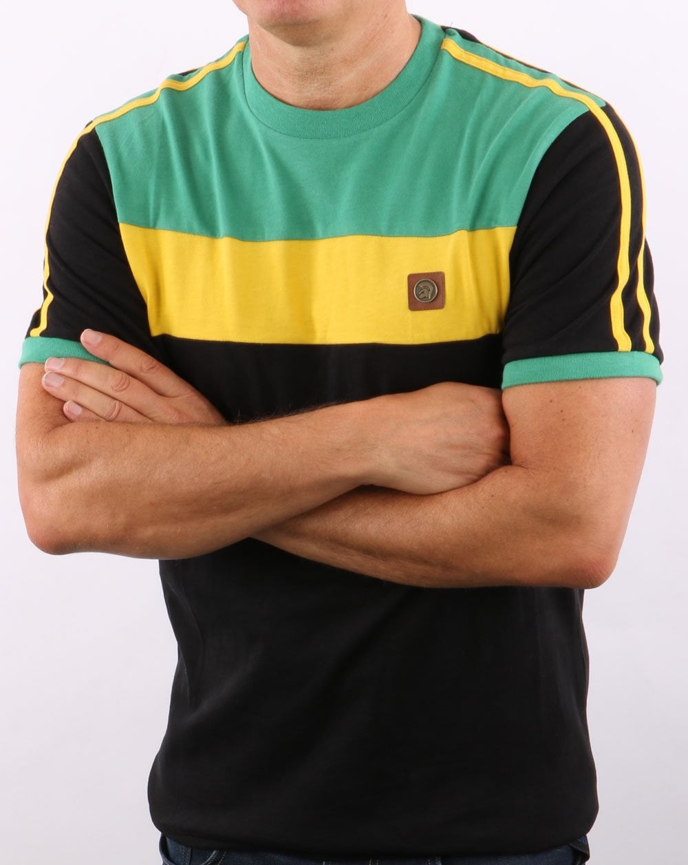 Trojan – T-Shirt mit Farbblockdesign in Jamaika